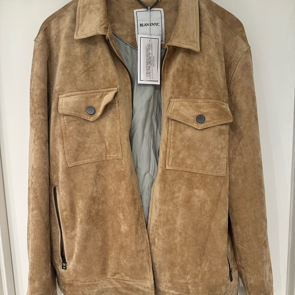Men’s Blank NYC Light Brown Faux Suede Jacket